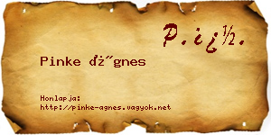 Pinke Ágnes névjegykártya