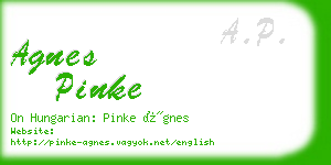 agnes pinke business card